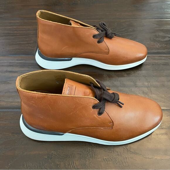 Wolf & Shepherd New W/Out Box Men Brown & White Leather Lace Up Boot Sz Various - Picture 2 of 8